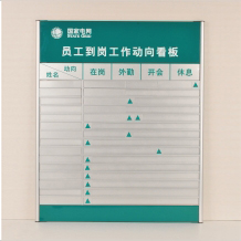 標識國家電網員工去向牌